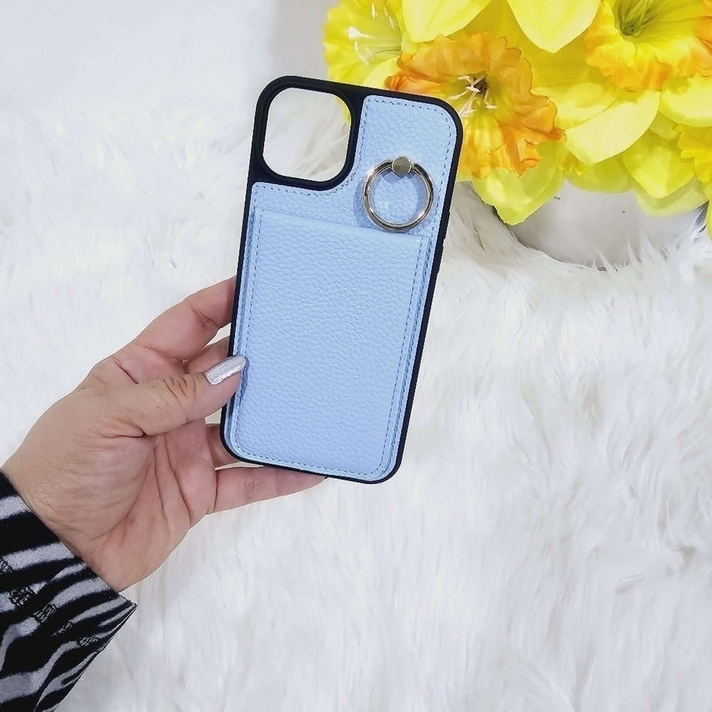 Iphone 15 6.7  wallet case blue new without tag